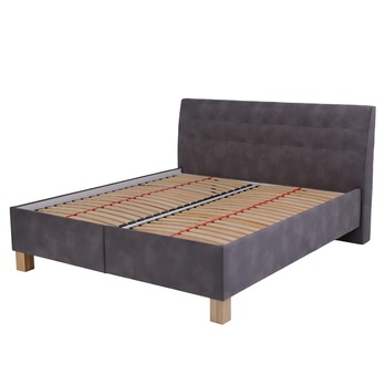 Polohovateľná posteľ s matracom VICTORIA sivohnedá, 160x200 cm 2