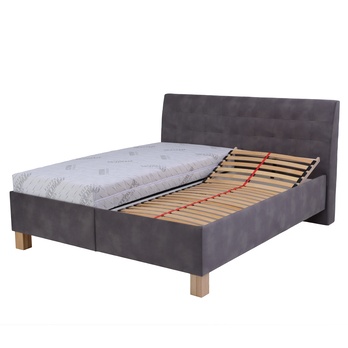 Polohovateľná posteľ s matracom VICTORIA sivohnedá, 160x200 cm 4