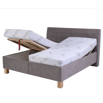 Polohovateľná posteľ s matracom VICTORIA taupe, 160x200 cm 3