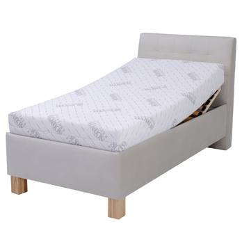 Polohovateľná posteľ s matracom VICTORIA svetlosivá, 100x200 cm 1