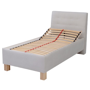 Polohovateľná posteľ s matracom VICTORIA svetlosivá, 100x200 cm 3