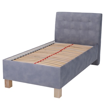 Polohovateľná posteľ s matracom VICTORIA sivomodrá, 100x200 cm 2