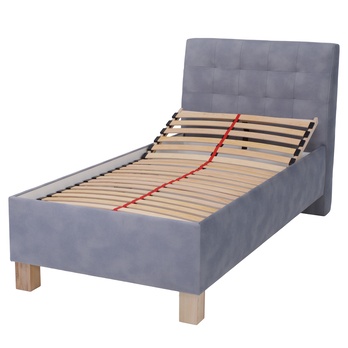 Polohovateľná posteľ s matracom VICTORIA sivomodrá, 100x200 cm 3