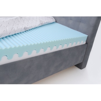 Polohovateľná posteľ s matracom VICTORIA sivomodrá, 100x200 cm 7