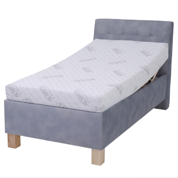 Polohovateľná posteľ s matracom VICTORIA sivomodrá, 90x200 cm 1