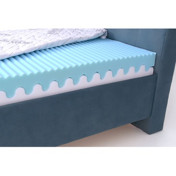 Polohovateľná posteľ s matracom VICTORIA modrá, 90x200 cm 7