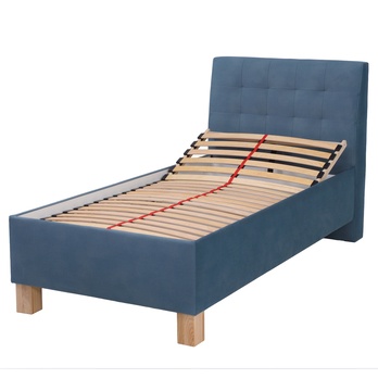 Polohovateľná posteľ s roštom VICTORIA modrá, 90x200 cm 2