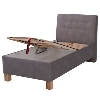 Polohovateľná posteľ s roštom VICTORIA taupe, 90x200 cm 1