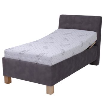 Polohovateľná posteľ s matracom VICTORIA sivohnedá, 90x200 cm 1