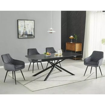Jedálenský stôl VICTUR čierna, šírka 160 cm 1