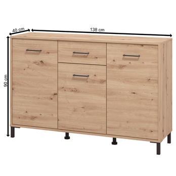 Komoda VIENNA 3 dub artisan 5