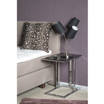 Prístavný stolík VIERO čierna/chróm 1