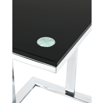 Prístavný stolík VIERO čierna/chróm 2