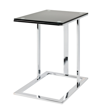 Prístavný stolík VIERO čierna/chróm 3