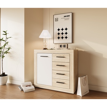 Komoda VILHELM 2 dub sonoma/biela 1