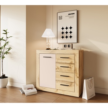 Komoda VILHELM 2 dub wotan/kašmírová 1