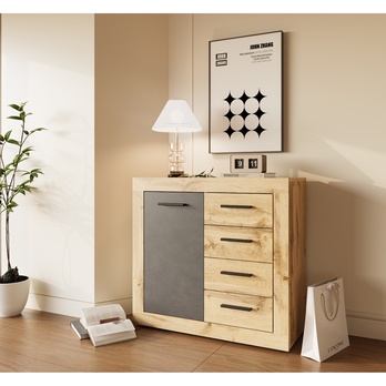 Komoda VILHELM 2 dub wotan/matera 1