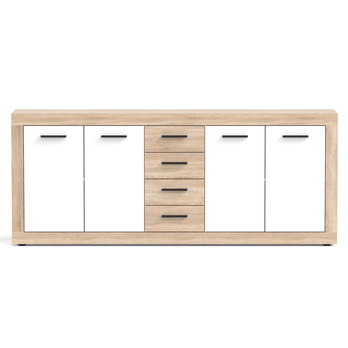 Komoda VILHELM 5 dub sonoma/biela 3