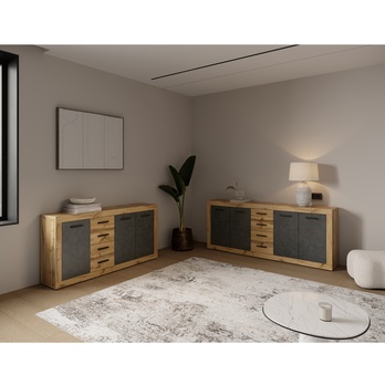 Komoda VILHELM 5 dub wotan/matera 1