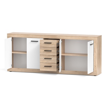 Komoda VILHELM 5 dub sonoma/biela 2