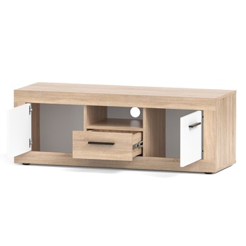 TV komoda VILHELM 6 dub sonoma/biela 2