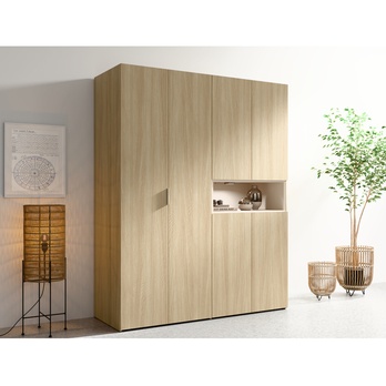 Šatníková skriňa VILLA dub barista/piesková 1