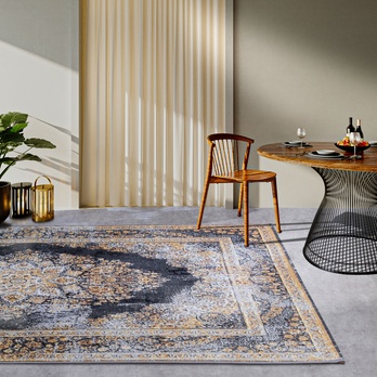 Koberec VILLEROY & BOCH KOLLEKTION 1767 106065 antracitová/zlatá, 200x285 cm 1