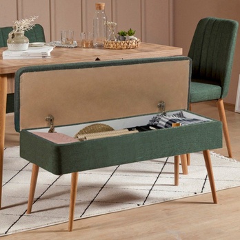 Jedálenská zostava VINA 10 borovica atlantic/zelená 9