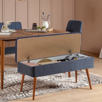 Jedálenská zostava VINA 10 tmavomodrá/orech 9