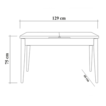 Jedálenská zostava VINA 10 tmavomodrá/orech 12