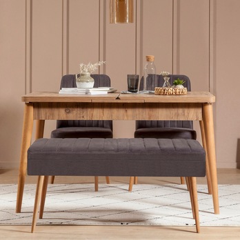 Jedálenská zostava VINA 11 antracitová/borovica atlantic 1