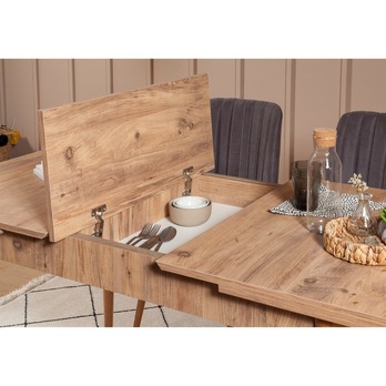 Jedálenská zostava VINA 11 antracitová/borovica atlantic 5