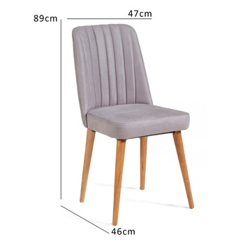 Jedálenská stolička VINA 2 sivá/borovica atlantic 3