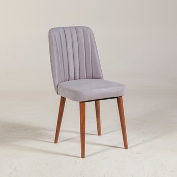 Jedálenská stolička VINA 2 svetlosivá/orech 1