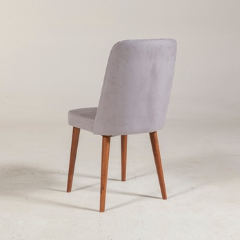 Jedálenská stolička VINA 2 svetlosivá/orech 2