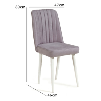 Jedálenská stolička VINA 2 sivá/biela 3