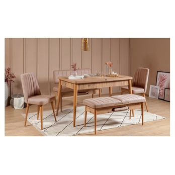 Jedálenská stolička VINA 2 svetlohnedá/borovica atlantic 1