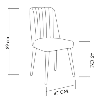 Jedálenská stolička VINA 2 svetlohnedá/biela 3