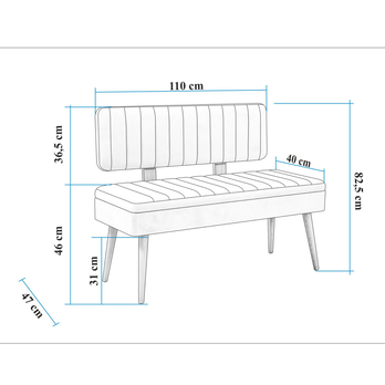 Jedálenská zostava VINA 4 svetlohnedá/borovica atlantic 12