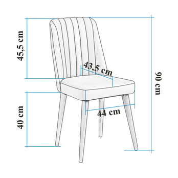 Jedálenská zostava VINA 4 svetlohnedá/borovica atlantic 14