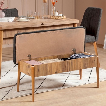 Jedálenská zostava VINA 6 antracitová/borovica atlantic 6