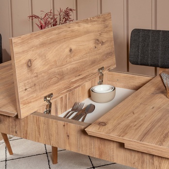 Jedálenská zostava VINA 6 antracitová/borovica atlantic 10