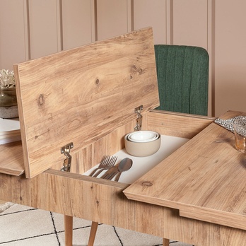 Jedálenská zostava VINA 6 zelená/borovica atlantic 9