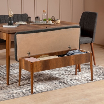 Jedálenská zostava VINA 6 antracitová/orech 6