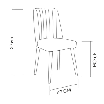 Jedálenská zostava VINA 8 tmavomodrá/borovica atlantic 18