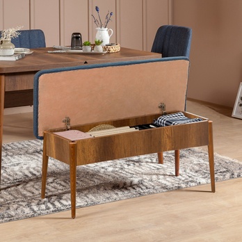 Jedálenská zostava VINA 8 tmavomodrá/orech 13