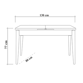 Jedálenská zostava VINA 8 tmavomodrá/orech 14