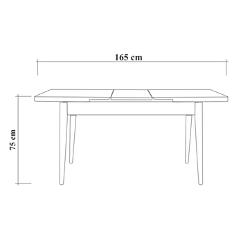 Jedálenská zostava VINA 8 tmavomodrá/orech 15