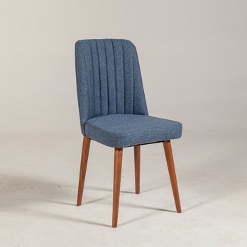 Jedálenská stolička VINA tmavomodrá/orech 1