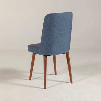 Jedálenská stolička VINA tmavomodrá/orech 2